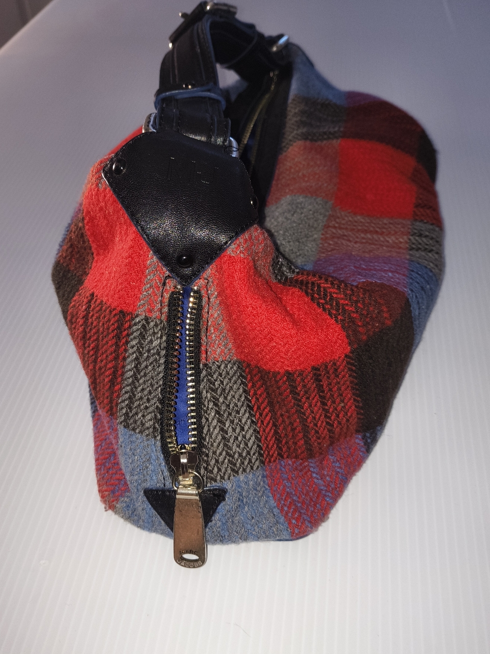 Y2K Archive: Vintage Marc by Marc Jacobs Plaid Patchwork Hobo Bag - Picture 2 of 6